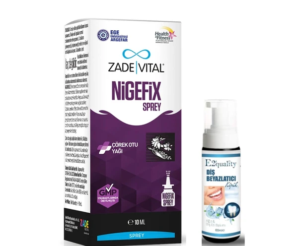 Zade Vital Nigefix Çörek Otu Yağı İçeren Sprey Takviye Edici Gıda 10 ml- Diş Beyazlatıcı Köpük Hediye ürün görseli 1