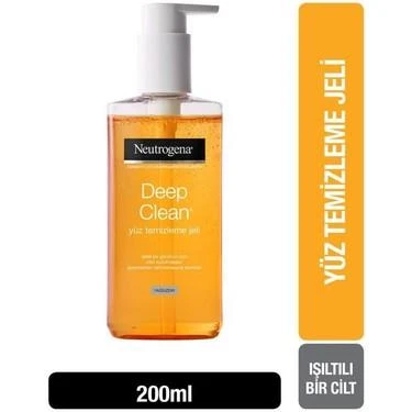 Neutrogena Deep Clean Yüz Temizleme Jeli, 200 ml - Diş Beyazlatıcı Köpük Hediye ürün görseli 1