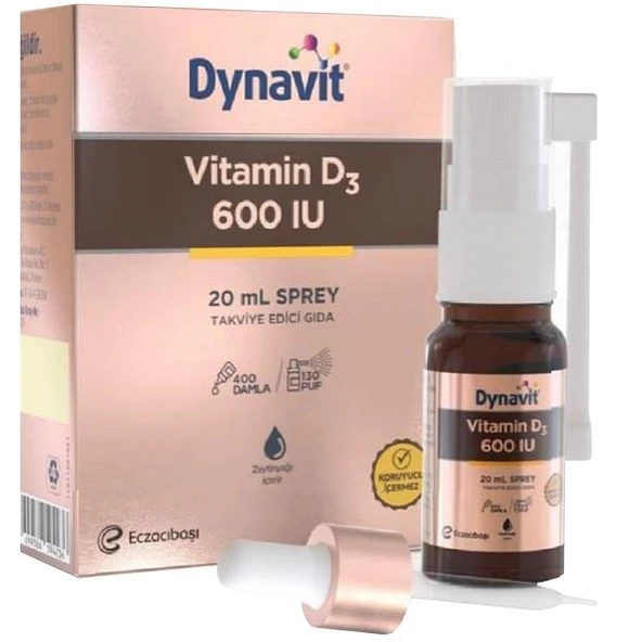 Dynavit Vitamin D3 600 IU Sprey 20 ML ürün görseli 1