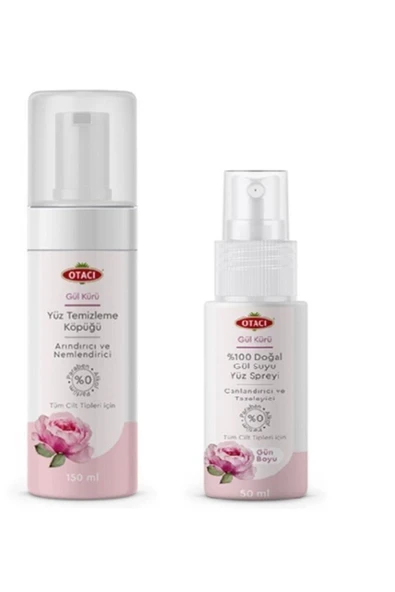 - Yüz Temizleme Köpüğü 150 Ml + %100 Doğal Gül Suyu Yüz Spreyi 50 Ml ürün görseli 1