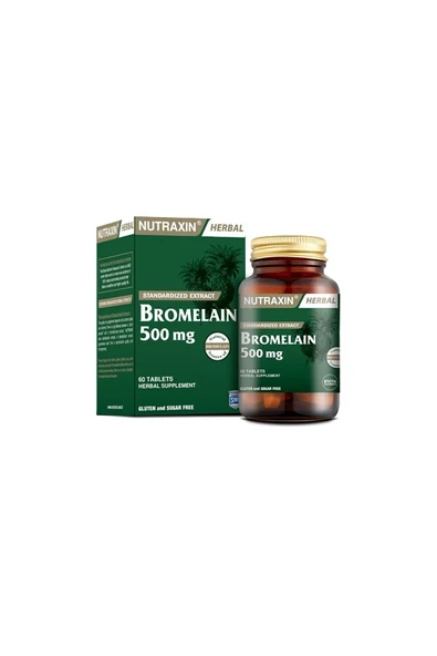 Nutraxin Şeker İçermeyen Bromelaın 60 Tablet ürün görseli 1