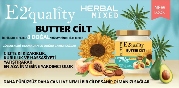 E2'quality Butter Cilt Bakım Yağı 210 ml - Resim 2