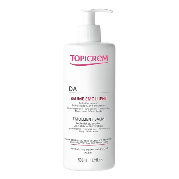 Topicrem DA Yüz ve Vücut Emollient Çocuk ve Yetişkinler İçin Nemlendirici Balm 500 ml ürün görseli 1