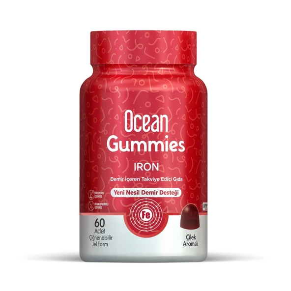 Ocean Gummies İron 60 Çiğnenebilir Jel Form ürün görseli 1