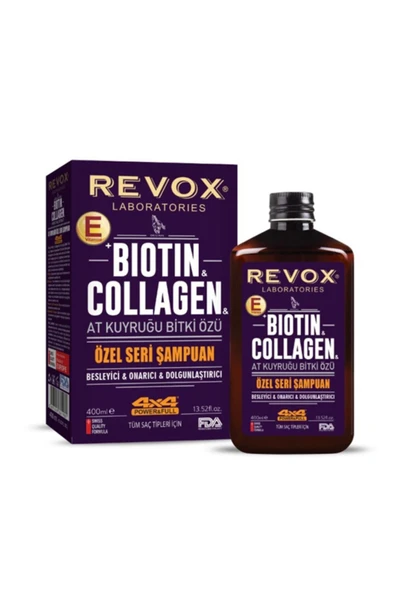 Revox At Kuyruğu Bitki Özü Biotin Collagen Özel Seri Şampuan 400 ml ürün görseli 1