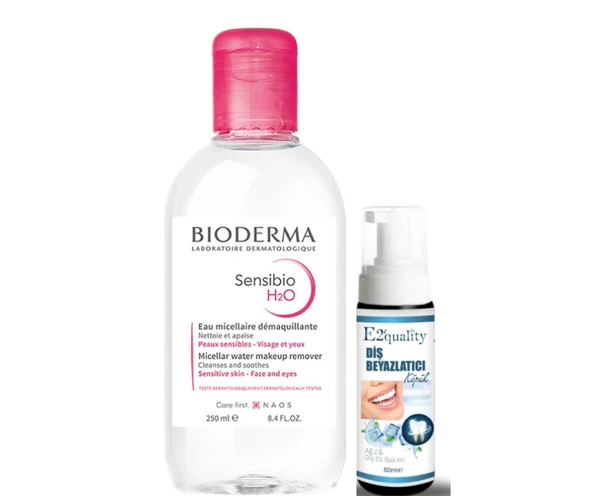 Bioderma Sensibio H2O Yüz ve Makyaj Temizleme Suyu 250 ml- Diş Beyazlatıcı Köpük Hediye ürün görseli 1