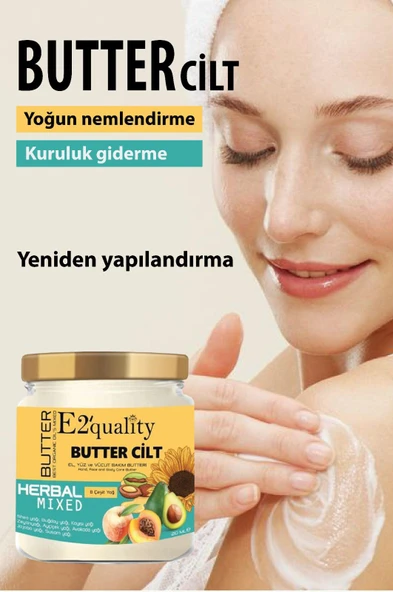 E2'quality Butter Cilt Bakım Yağı 210 ml - Resim 4
