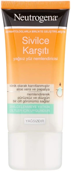 Neutrogena Sivilce Karşıtı Yağsız Yüz Nemlendiricisi 50ml ürün görseli 1
