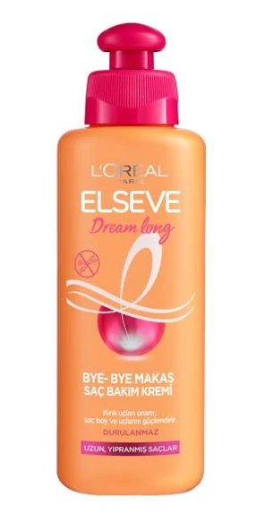 Elseve Dream Long Bye-Bye Makas Saç Bakım Kremi, 200 Ml - Diş Beyazlatıcı Köpük Hediye ürün görseli 1