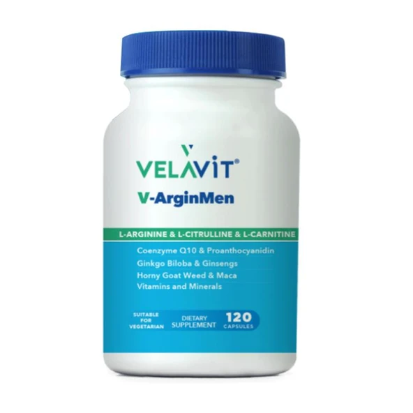 Velavit V-ArginMen Takviye Edici Gıda 120 Kapsül ürün görseli 1