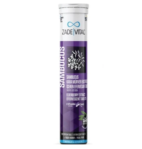 Zade Vital Sambucus Nigra 20 Efervesan Tablet ürün görseli 1