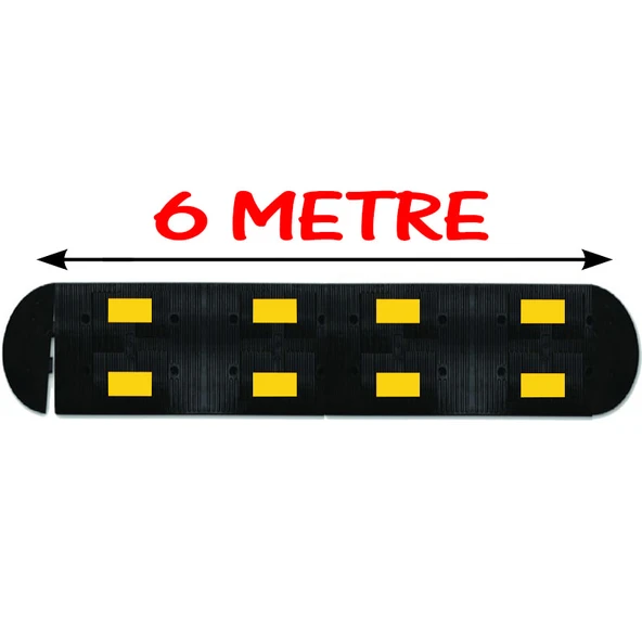 Hız Kesici Yol Kasisi Kauçuk Trafik Kasisi Kauçuk Şaseli Kasis 6 Metre (50x40 cm) ürün görseli 1