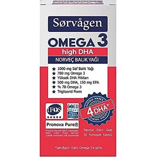 Sorvagen Omega 3 High Dha 50 Kapsül ürün görseli 1