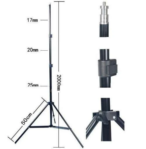 Weifeng WF 803 Işık Ayağı Light Stand 200cm (ÇANTALI) - Resim 2
