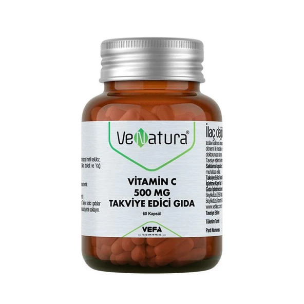 VeNatura Vitamin C 500 MG Takviye Edici Gıda 60 Kapsül ürün görseli 1