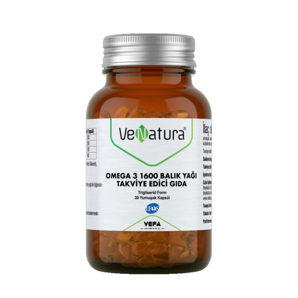VeNatura Omega 3 1600 Balık Yağı 30 Yumuşak Kapsül ürün görseli 1