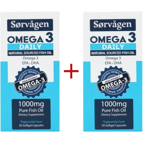 Sorvagen Omega 3 Daily Saf Balık Yağı, 50 Kapsül, 1000 Mg - 2 Adet ürün görseli 1
