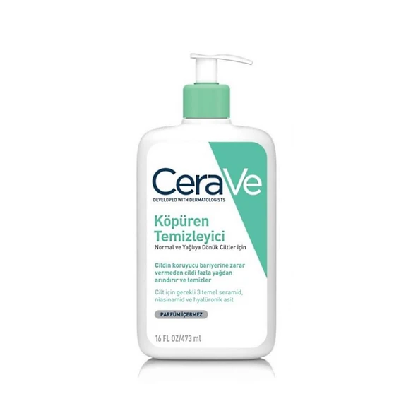 Cerave Foaming Cleanser Köpüren Temizleyici 473 ML - Diş Beyazlatıcı Köpük Hediye ürün görseli 1