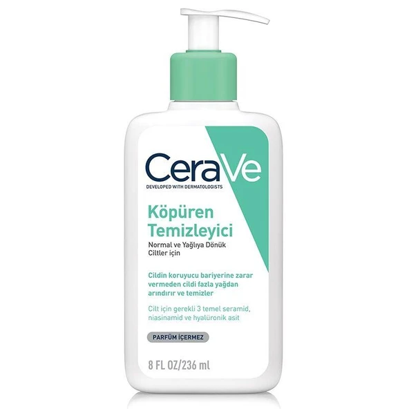 Cerave Foaming Cleanser Köpüren Temizleyici 236 ML - Diş Beyazlatıcı Köpük Hediye ürün görseli 1