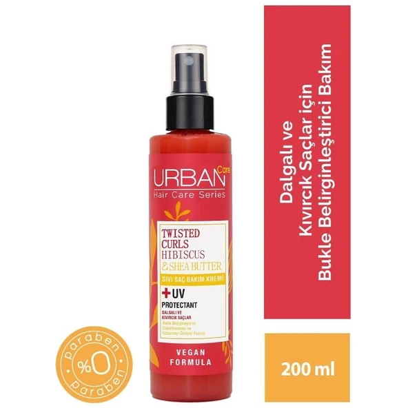 Urban Care Curl Hibiscus Water & Shea Butter Sıvı Saç Bakım Kremi 200 ml ürün görseli 1