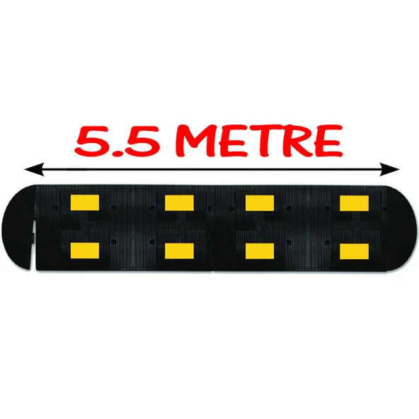Trafik Kasisleri Kauçuk Şaseli Kasis Kauçuk Yol Kasisi Hız Kesici Tümsek 5.5 Metre (50x40 cm) ürün görseli 1