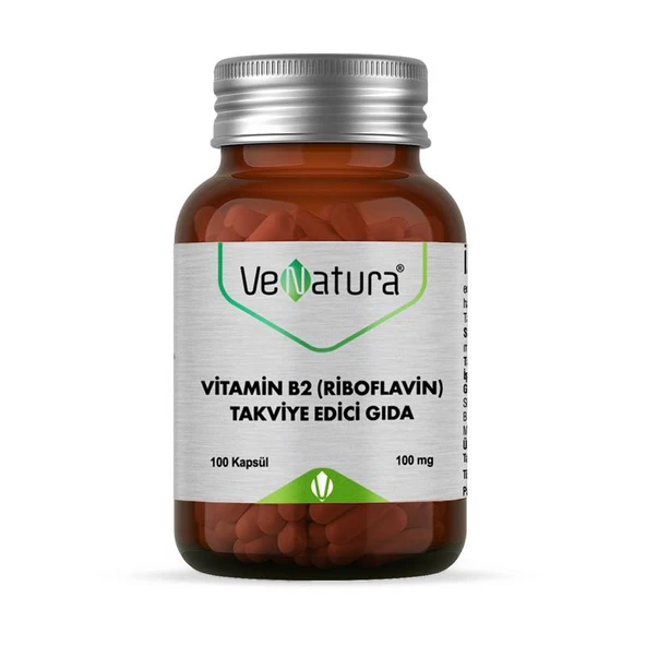 VeNatura Vitamin B2 (Riboflavin) Takviye Edici Gıda 100 kapsül ürün görseli 1