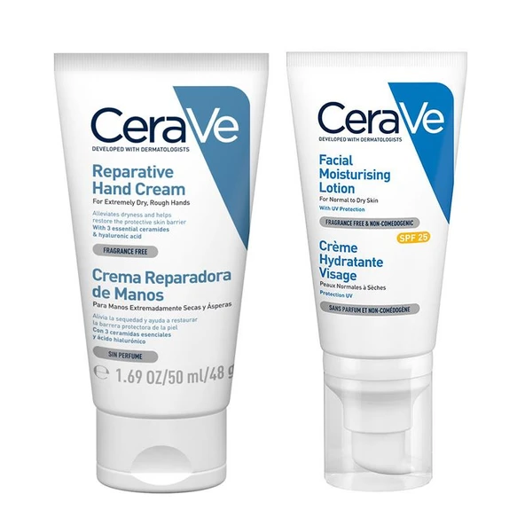 Cerave Onarıcı ve Nemlendirici El Yüz Bakım Seti ürün görseli 1