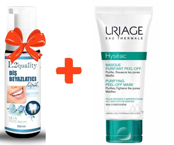 E2'quality Diş Beyazlatıcı Köpük + Uriage Hyseac Purifying Mask 50 ML Bakım Makesi ürün görseli 1