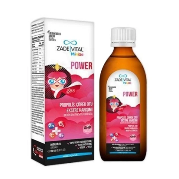 Zade Vital Miniza Power Sıvı Takviye Edici Gıda 150 ml ürün görseli 1