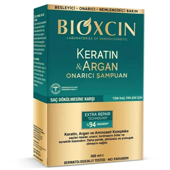 Bioxcin Keratin ve Argan Onarıcı Şampuan 300 ml ürün görseli 1