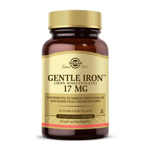 Solgar Gentle Iron 17 mg 90 V-Kapsül - Diş Beyazlatıcı Köpük Hediye ürün görseli 1