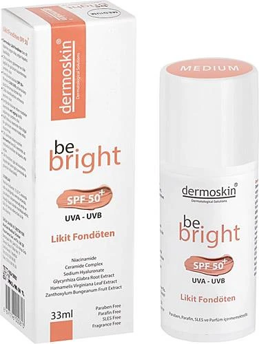 Dermoskin Be Bright Spf50+ Likit Fondöten 33 ml - Medium ürün görseli 1