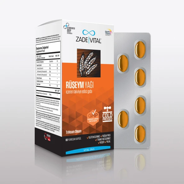 Zade Vital Ruşeym Yağı 60 Yumuşak Kapsül ürün görseli 1
