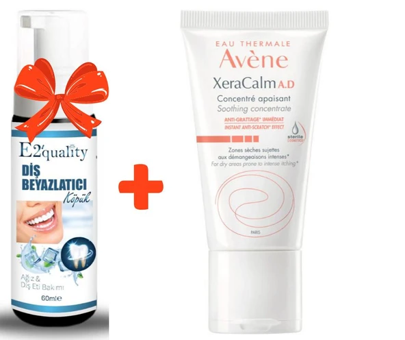 E2'quality Diş Beyazlatıcı Köpük + Avene XeraCalm A.D Bakım Kremi 50 ml ürün görseli 1