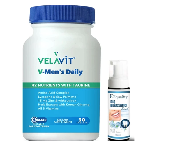 Velavit V-Probiotics Enzymes Takviye ıcEdici Gıda 30 Kapsül- Diş Beyazlatı Köpük Hediye ürün görseli 1