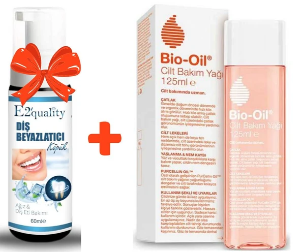 E2'quality Diş Beyazlatıcı Köpük + Bio Oil Cilt Bakım Yağı 125 ML ürün görseli 1