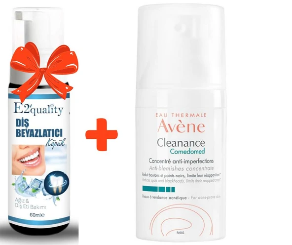 E2'quality Diş Beyazlatıcı Köpük + Avene Cleanance Comedomed Konsantre Bakım Kremi 30 ml ürün görseli 1