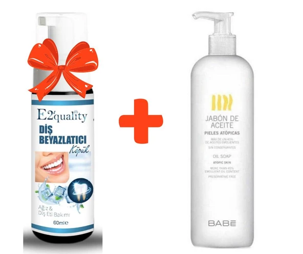 E2'quality Diş Beyazlatıcı Köpük + Babe Oil Soap 500 ML Cilt Bakım Yağı ürün görseli 1