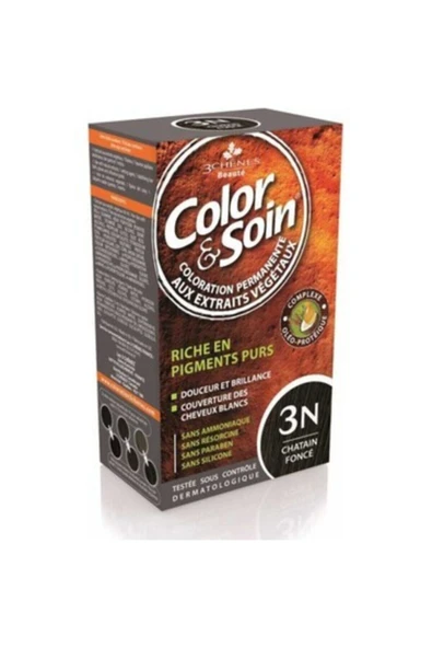 Organik Saç Boyası Color&soin 3n Chatain Fonce Koyu Kestane ürün görseli 1
