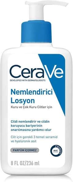 Cerave Moisturizing Losyon 236 ML Kuru Ciltler İçin Nemlendirici Losyon - Diş Beyazlatıcı Köpük Hediye ürün görseli 1