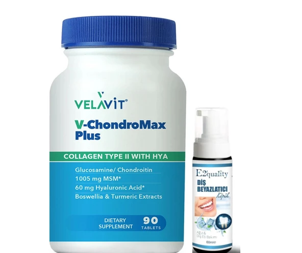 Velavit V-Chondromax Plus Takviye Edici Gıda 90 Tablet- Diş Beyazlatıcı Köpük Hediye ürün görseli 1