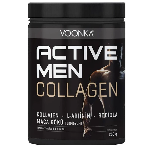 Voonka Collagen Active Men Toz Yeşil Elma 250 gr ürün görseli 1
