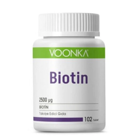 Voonka Biotin İçerikli Takviye Edici Gıda 102 Tablet ürün görseli 1
