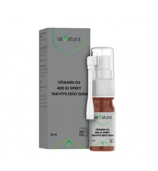 VeNatura Vitamin D3 400 IU Sprey Takviye Edici Gıda 20 ml ürün görseli 1