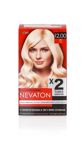 Nevaton Kalıcı Krem Saç Boyası 12.00 Fildişi (Bir kutuda 2 boyama) ürün görseli 1