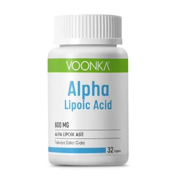 Voonka Alpha Lipoic Acid 600mg 32 Kapsül Gıda Takviyesi - Diş Beyazlatıcı Köpük Hediye ürün görseli 1