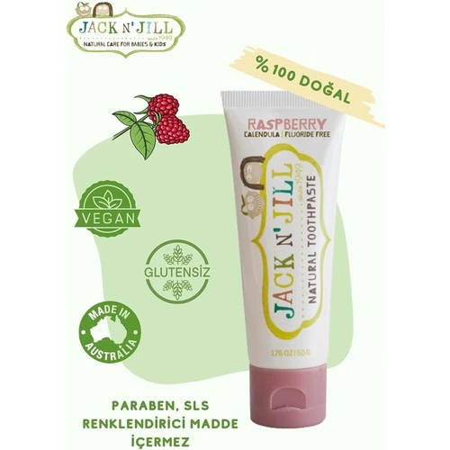 Jack And Jill Jack N Jıll Doğal Ahududu Aromalı  Diş Macunu 50 ürün görseli 1