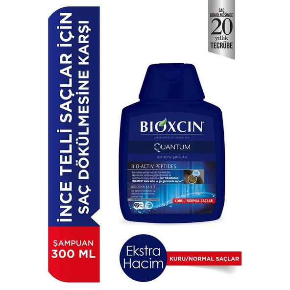 Bioxcin Quantum Normal Ve Kuru Saçlar İçin Şampuan 300ml - Diş Beyazlatıcı Köpük Hediye ürün görseli 1