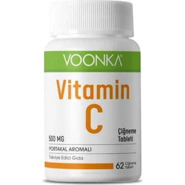 Voonka Vitamin C Çiğneme 62 Tablet - Diş Beyazlatıcı Köpük Hediye ürün görseli 1