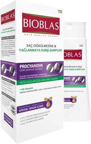 Bioblas Saç Dökülmesi Karşıtı ve Yağlanmaya Karşı Şampuan 360 ml ürün görseli 1